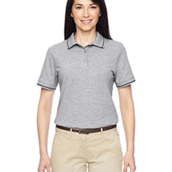 Ladies' 5.6 oz. Tipped Easy Blend™ Polo Thumbnail