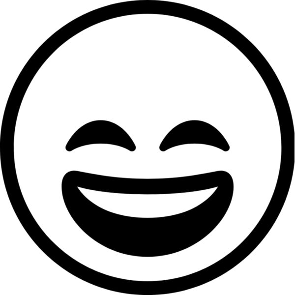 Smiling Face with open Mouth bw Thumbnail