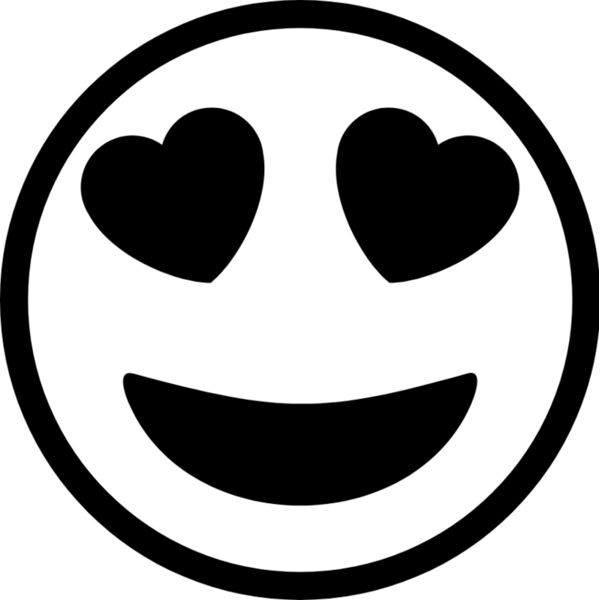 Smiling Face with Heart Eyes Love bw Thumbnail
